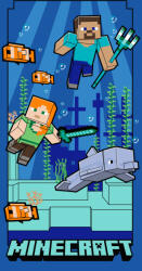 Jerry Fabrics Minecraft Underwater 70x140 cm JFK145112