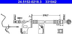ATE Furtun Frana 24.5152-0218.3 Opel Astra H/Astra H Classic/Astra H Gtc (24.5152-0218.3)