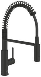GROHE Get QuickFix Álló mosogatócsaptelep forgatható kifolyóval, kétféle sugarú zuhanyfejjel, matt fekete 303612430 (303612430)