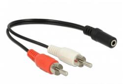 Delock 85806 Audio RCA/3, 5mm sztereo jack átalakító, 20 cm (85806)
