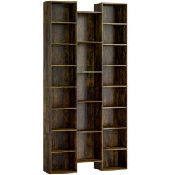 HOMCOM Bibliotecă Modernă din Lemn Înaltă 181 cm cu 21 Compartimente și 10 Rafturi Reglabile, Alb | Aosom Romania (836-646V00RB) Biblioteca