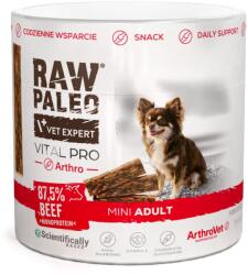 RAW PALEO Vital Pro Arthro Beef Mini cu vită 100 g recompensă funcțională monoproteică pentru articulațiile câinilor mici