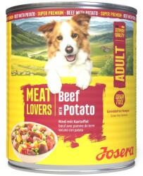 Josera Meat Lovers Menu Beef with Potato 800 g vită și cartofi, hrană umedă fără cereale pentru câini adulți