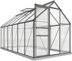 Outsunny Seră de grădină din policarbonat, 7, 1 m2, cu cadru din aliaj de aluminiu, jgheaburi, ferestre reglabile și ușă glisantă | Aosom Romania (845-540V02CG)
