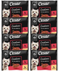Cesar Creations 32×100 g Pui cu mazăre și Carne de vită cu morcovi în jeleu