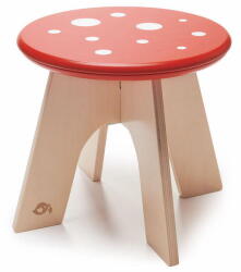 Tender Leaf Scaunel tip ciuperca, Tender Leaf Toys - Toadstool, din lemn premium, 3+ ani (TL8815)