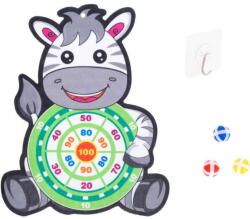  Ikonka Joc Darts cu Scai Zebra - 3 Mingi Incluse Ikonka IK18315, Varsta 3+ ani, Multicolor (IK18315_Initiala)