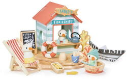 Tender Leaf Jucarie educativa, Coliba de pe plaja a lui Sandy, Tender Leaf Toys - Sandy's Beach hut, din lemn premium, 3+ ani (TL8379)