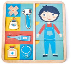 Tender Leaf Puzzle educativ Sa invatam corpul uman, Tender Leaf Toys - Ouch Puzzle, 12 piese, 3+ ani (TL8419)