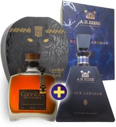 A.H. Riise Black Larimar Gem Collection 0, 7l 45, 2% GB + Cannibal Heart - Premium Rum 0, 7l 40% GB szett