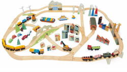 Tender Leaf Set de tren cu vedere la munte, Tender Leaf Toys - Mountain View Train Set, din lemn premium, 3+ ani (TL8703)