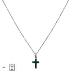 Rankine Lant argint cruciulita Green crystal (2408-TLY526-32)