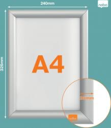 Nobo Rama pentru perete NOBO, aluminiu, cu click, A4, gri E1915729