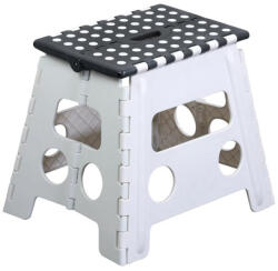Kesper Scaunel pliant Kesper 70732, 32 x 30 cm, plastic, alb/gri (70732)