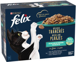 FELIX 48x80g Felix Deliciously Sliced óceáni válogatás nedves macskatáp 3+1 ingyen