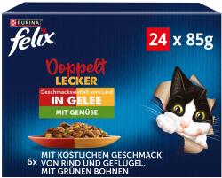 FELIX 96x85g Felix Fantastic duplán finom hús- & zöldségválogatás nedves macskatáp 3+1 ingyen