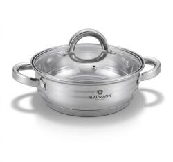 BLAUMANN Cratiță joasă din inox cu capac din sticlă Gourmet Line 20cm 2L 55767 (BL-1001W)