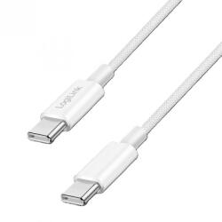LogiLink Cablu USB type C 2.0 T-T 60W 0.15m Alb, Logilink CU0339 (CU0339)