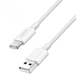 LogiLink Cablu USB-A 2.0 la USB type C 60W T-T 0.15m Alb, Logilink CU0319 (CU0319)