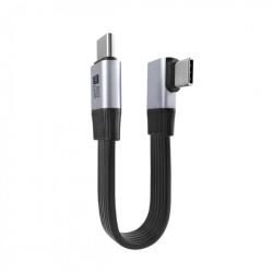  Cablu USB4 type C flat 8K60Hz 240W drept/unghi T-T 0.13m Negru, ku4fa5 (KU4FA5)
