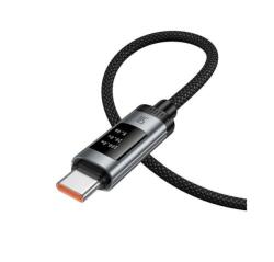 hoco. Cablu USB 2.0 type C la USB type C 240W cu display 1.2m Negru, Hoco U148 (HOCO-U148-CC)