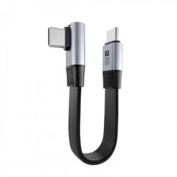  Cablu USB4 type C flat 8K60Hz 240W drept/unghi T-T 0.13m Negru, ku4fa4 (KU4FA4)