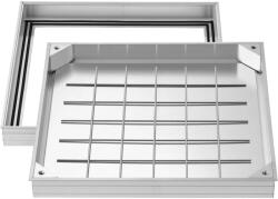 Vevor Aknafedél kerettel 500×500 mm, alumínium ötvözet, süllyesztett
