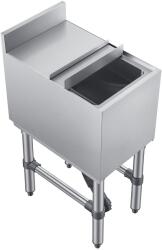 Vevor Jégvödör 28 L, 305×482×850 mm, rozsdamentes acél, tolófedéllel és tartókkal