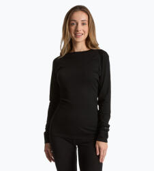WOOLCANO Női thermo pulóver WOOLCANO 100% Merino TOP0541 fekete