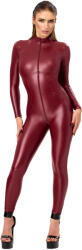 Noir Handmade F395 Dark Romance Three-Way Zip Catsuit Burgundy XS