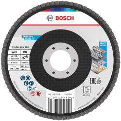 Bosch X451 legyezőtárcsa fémhez és fához, egyenes, Alox - 125 mm, 22, 23 mm, G80, 1 db (2608626150) - hardtools