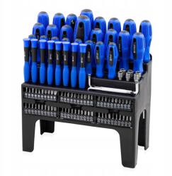 Bituxx Torx lapos kereszthornyos csavarhúzó készlet 100db-os stabil állványban (5908451992774)