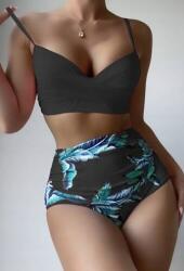 Shein Fürdőruha Bikini Fürdőruha Kétrészes Fekete S V7P