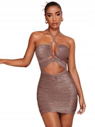 Shein Klasszikus Mini Ruha Megkötős Nyakkivágással Xs