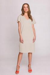 Stylove Ruha Elegáns Alkalmi Női Laza Fazon V-nyakkivágás Bézs 40 L (S392 BEŻOWY L)