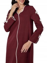 Shein Bordó Ruha Fehér Masnikkal És Hosszú Ujjú 36 1HB