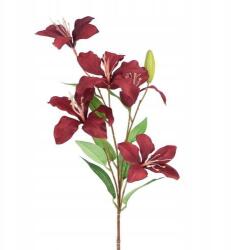 Bomm Liliom ág művirág Burgund 70 cm (sztuczne kwiaty sztuczne lilie kwiat)