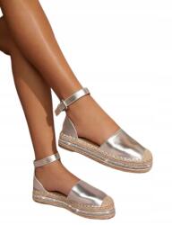 Shein Espadrilles Bokapánt Ezüst 38 1DB