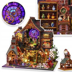  3D Fa Puzzle Diy Mágikus Ház Kreatív Miniatűr Házikó Ajándék (Diy Miniaturowy Domek)