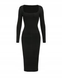 Shein Ruha Fekete Hosszú Ujjú Szögletes Nyakkivágás XL 1LA (swdress07200825720-XL)