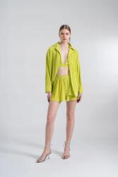  Pliszírozott Női Oversize Ing, Lime Színben, S5IA