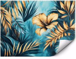 MPINK Fotótapéta Arany hibiszkusz trópusi stílusban Glamour 200x140 cm (GP-FTAP_6_VSC_2X1,4M-0150)