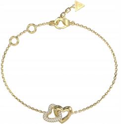 Guess Női arany karkötő Guess cirkónia szív 18 cm (JUBB06014JWYGS)