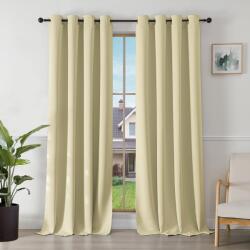  Thermo sötétítő függöny 2 db Bézs 245x140 cm átvezetőkkel (B0C74CMD6X)