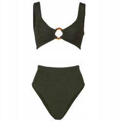  Bikini Nadine Hoop Metallic Khaki One size Khaki Hunza G (NADINEMETALICKHAKI)