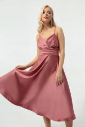  Szatén Ruha Megkötős Nyakkivágással, Pink 40 5IA (23Y264270/Somon)