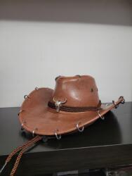  Cowboy kalap barna Bika Koponya Kerekek Piercing punk texas y2k 57 cm (5060224080474)