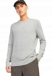 JACK & JONES Jack Jones Szürke Hosszú Ujjú Férfi Pulóver Casual L N1A (JACK&JONES-12257771 LIGHT GREY MELANGE)
