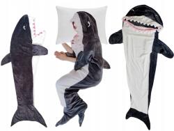  Cápa Polár Takaró Hálózsák Shark Blanket Ajándék Szép M-es Méret 180x125 (736347123859)