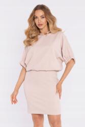 MOE Elegáns Női Ruha Kivágás A Hátán Bézs 40 L (M904 J. BEŻ L)